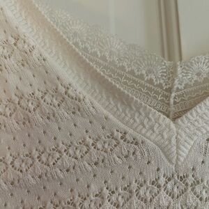 Sézane White Lace Blouse